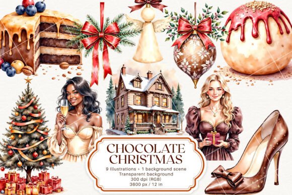 Chocolate Christmas & Festive Illustrations Review