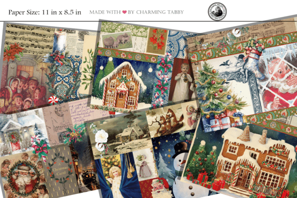 Christmas Vintage Junk Journal Kit: Illustrations Review