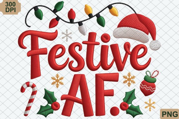 Festive AF Christmas PNG: Illustrations for Branding
