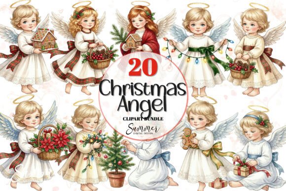 Festive Christmas Vintage Angel Clipart: A Crafter’s Review
