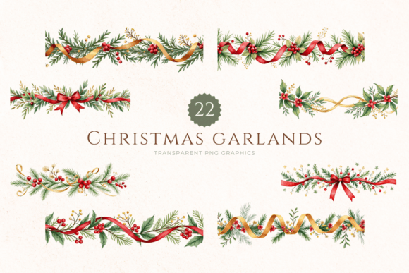 Review: Christmas Garlands, Transparent Png Illustrations