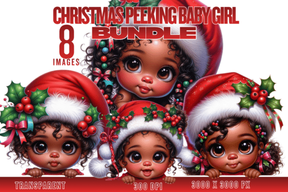 Review: Christmas Peeking Baby Girl Illustrations