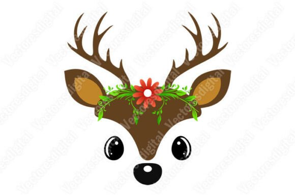 Review: Christmas Reindeer Face Vector Illustrat