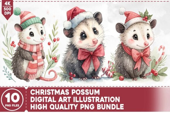 Reviewing Christmas Possum PNG Bundle Illustrations