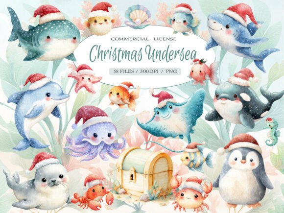 Reviewing Christmas Undersea Fish Illustrations