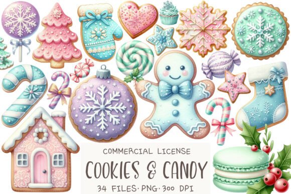 Reviewing Pastel Christmas Cookies Candy Clipart
