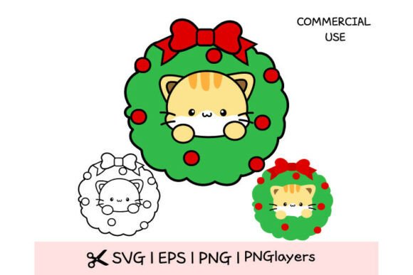 Reviewing the Christmas Cat Wreath SVG for Embroidery