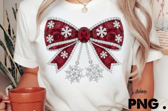 Sparkling Glitter Christmas Bow Png: Illustrations