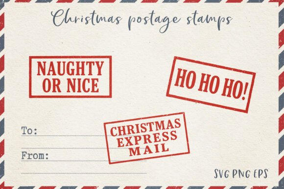 Vintage Christmas Postage Stamps: Illustrations Review